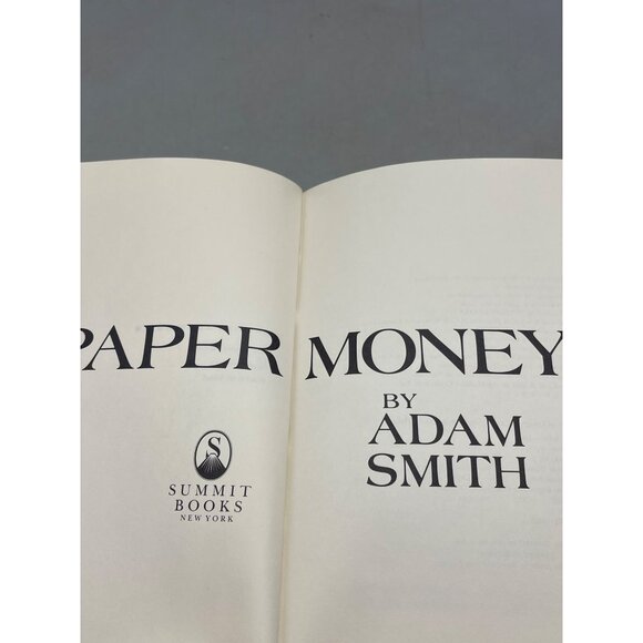 Paper Money book hardcover 1981 english Summit Books 335pgs Adam Smith READ - Picture 5 of 9